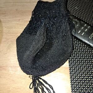 Source Unknown Black Beaded Satchel